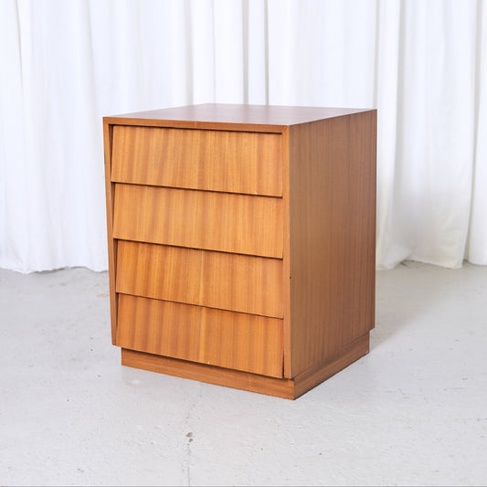 Vintage Carl-Gustaf Hiort af Ornäs teak chest of drawers with four drawers