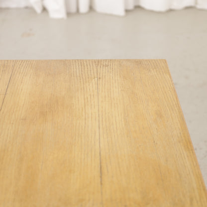 Alvar Aalto nesting tables for Artek, patinated wooden surfaces and bent legs — surface and edge wear detail
