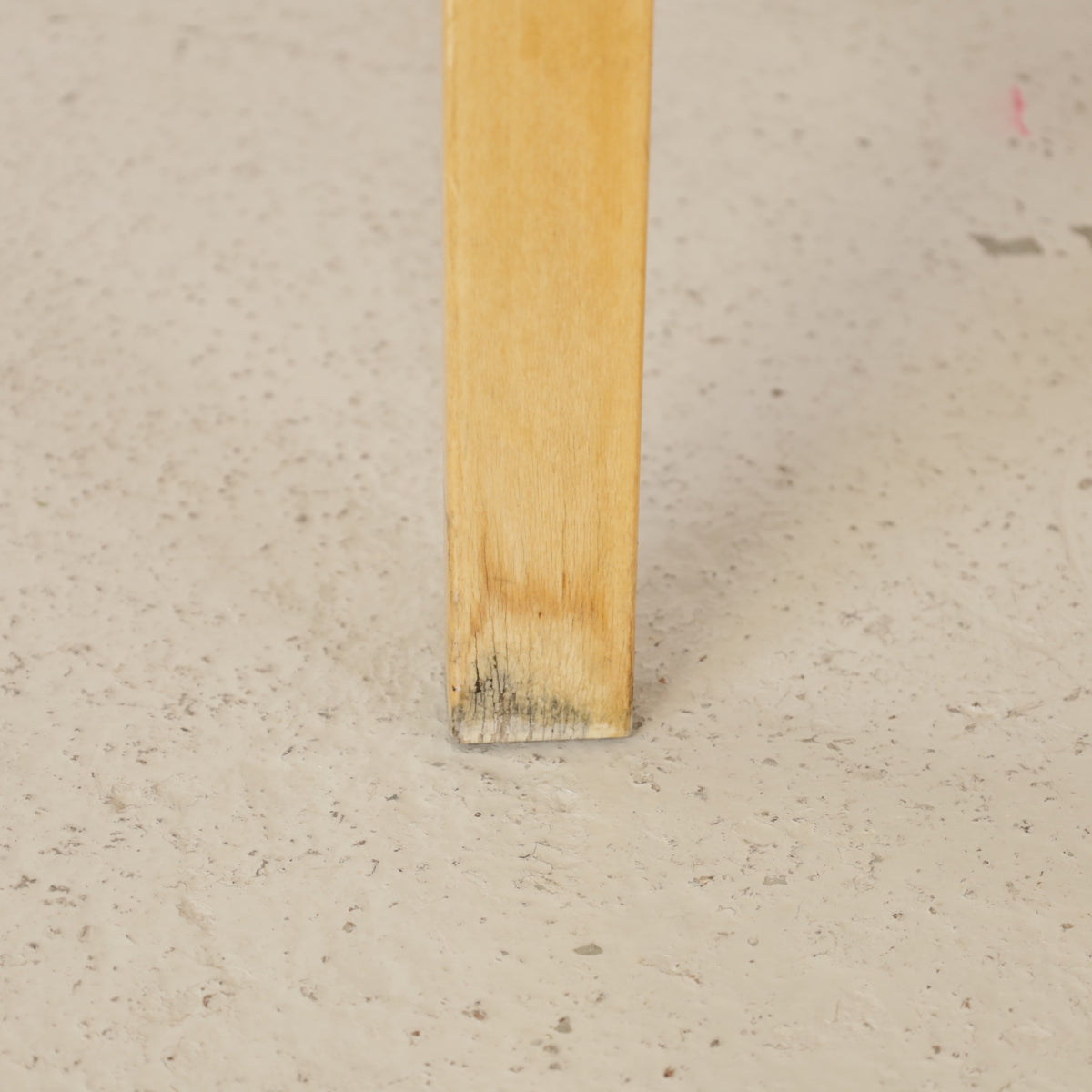 Alvar Aalto nesting tables for Artek, patinated wooden surfaces and bent legs — surface and edge wear detail