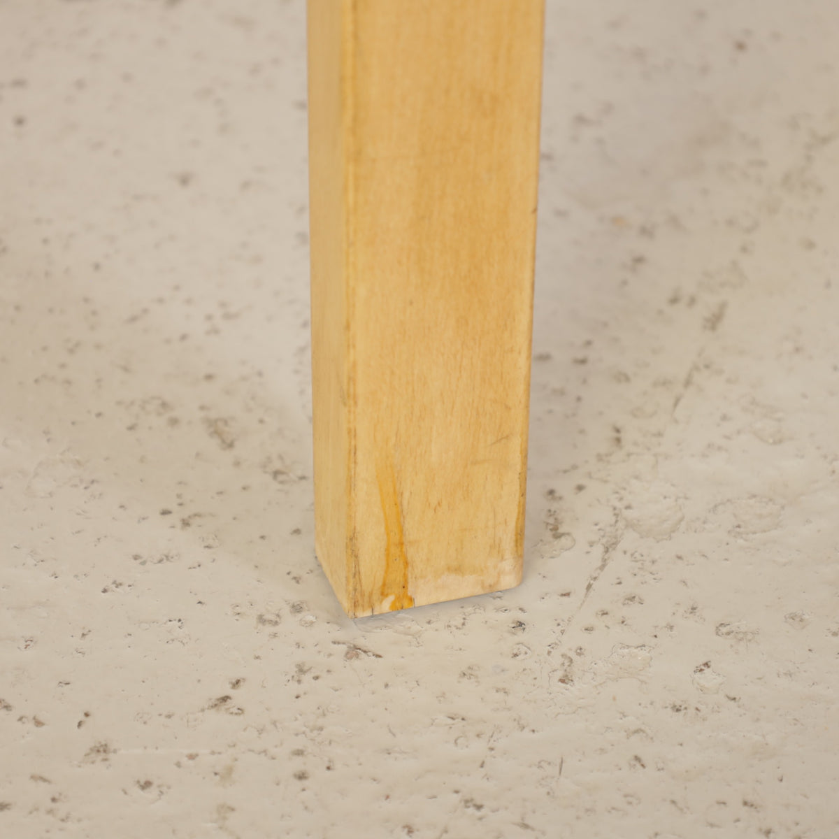 Alvar Aalto nesting tables for Artek, patinated wooden surfaces and bent legs — surface and edge wear detail