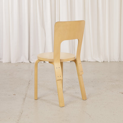 Alvar Aalto Chair 66 for Artek in birch, chair view