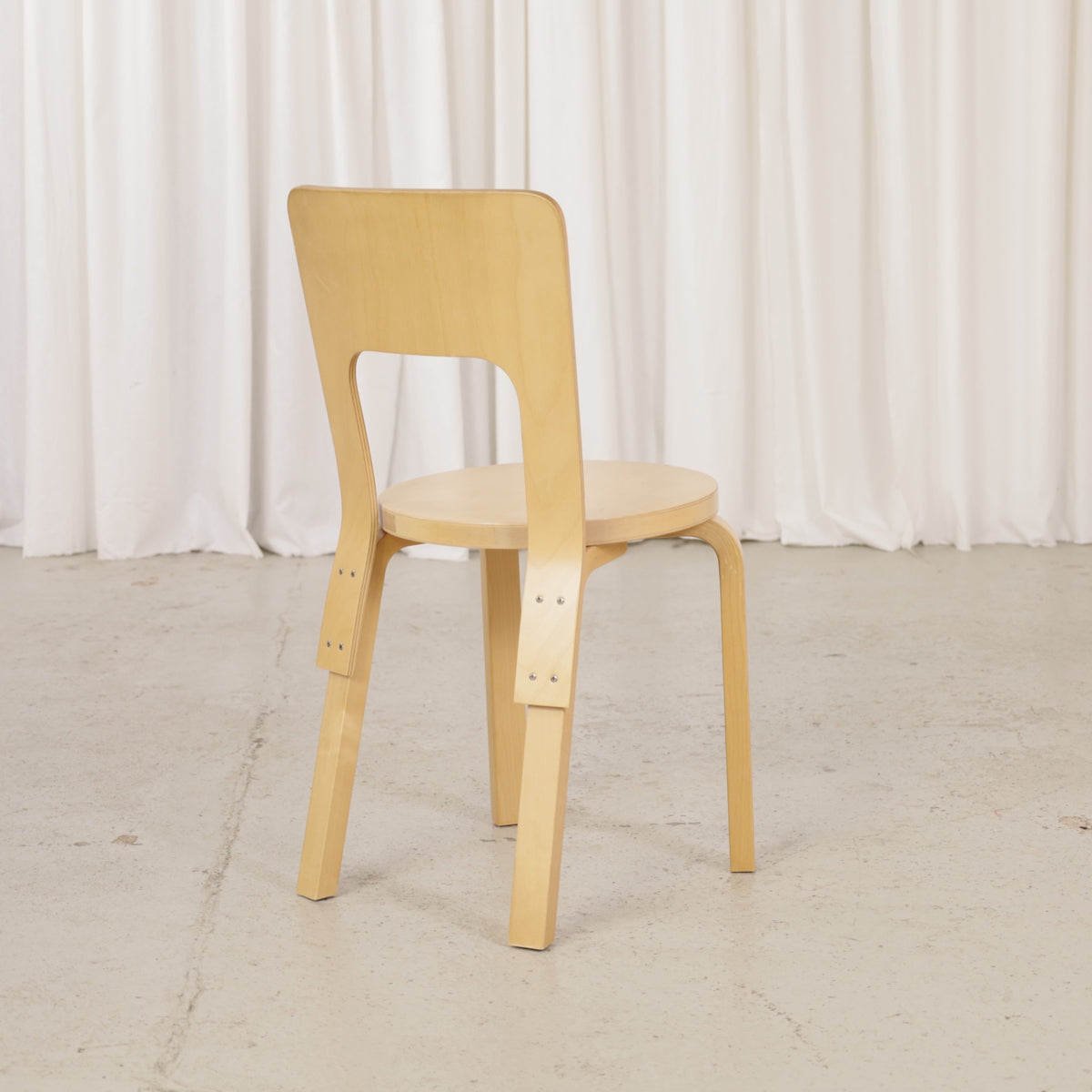 Alvar Aalto Chair 66 for Artek in birch, chair view
