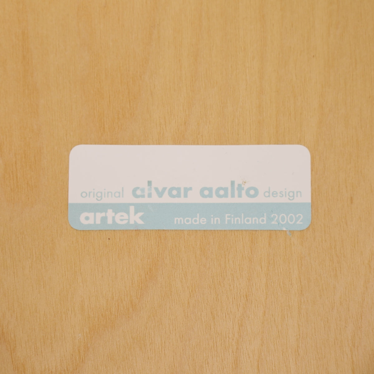 Alvar Aalto Chair 66 for Artek in patinated birch, Artek made in Finland 2002 label