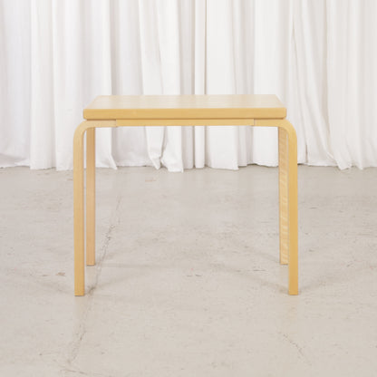 Alvar Aalto birch nesting tables for Artek — view of the table set