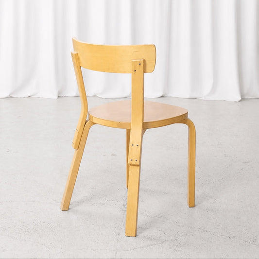 Artek Chair 69 in birch viewed from the rear