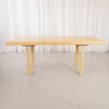 Artek H92 extendable ash dining table by Alvar Aalto, extended table view