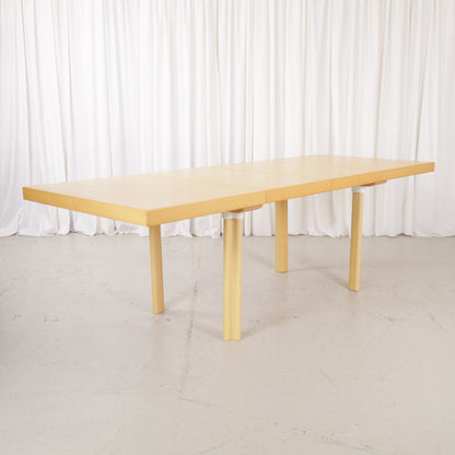 Artek H92 extendable ash dining table by Alvar Aalto, extended table view