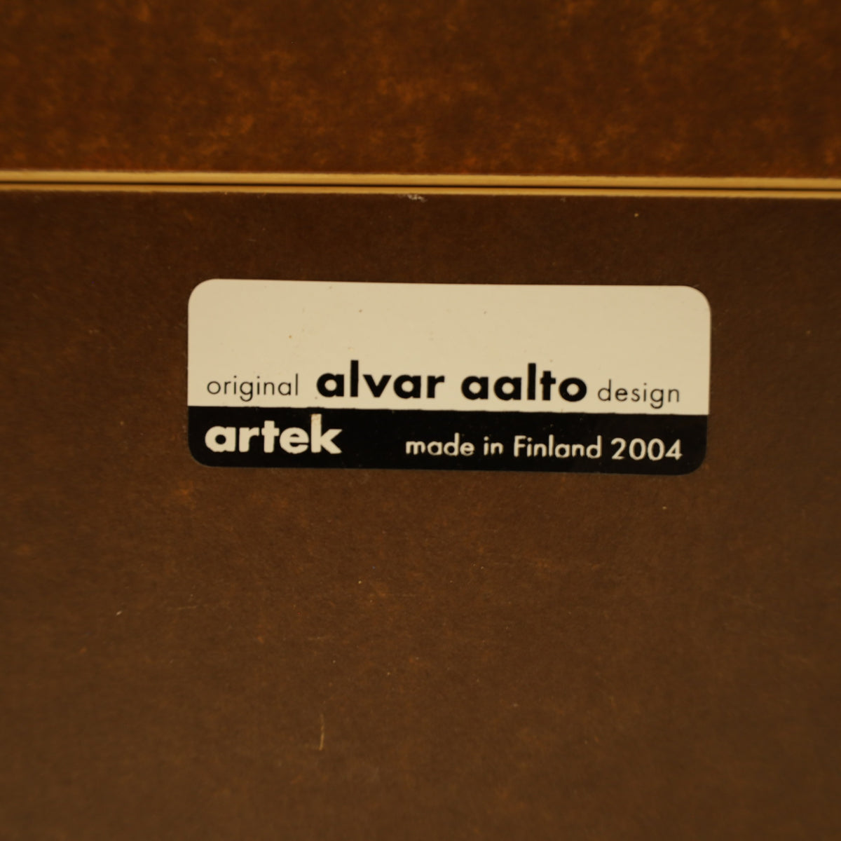 Artek original Alvar Aalto label, made in Finland 2004