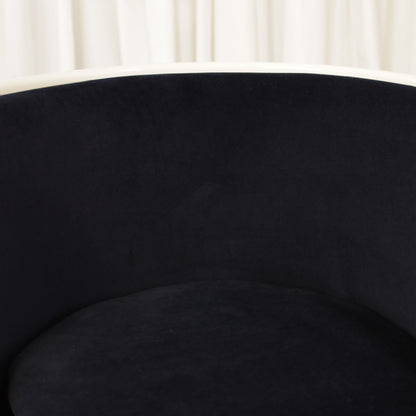 Eero Aarnio Cognac chair for Asko with new black velvet upholstery, chair and upholstery detail