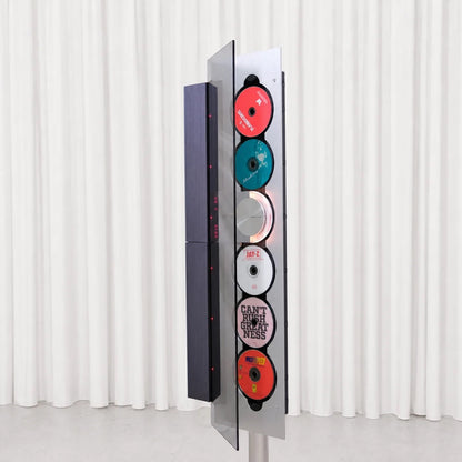 Bang & Olufsen BeoSound 9000 six-disc CD system viewed from an angle