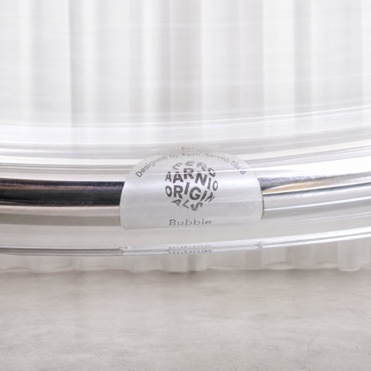 Eero Aarnio Originals Bubble manufacturer label