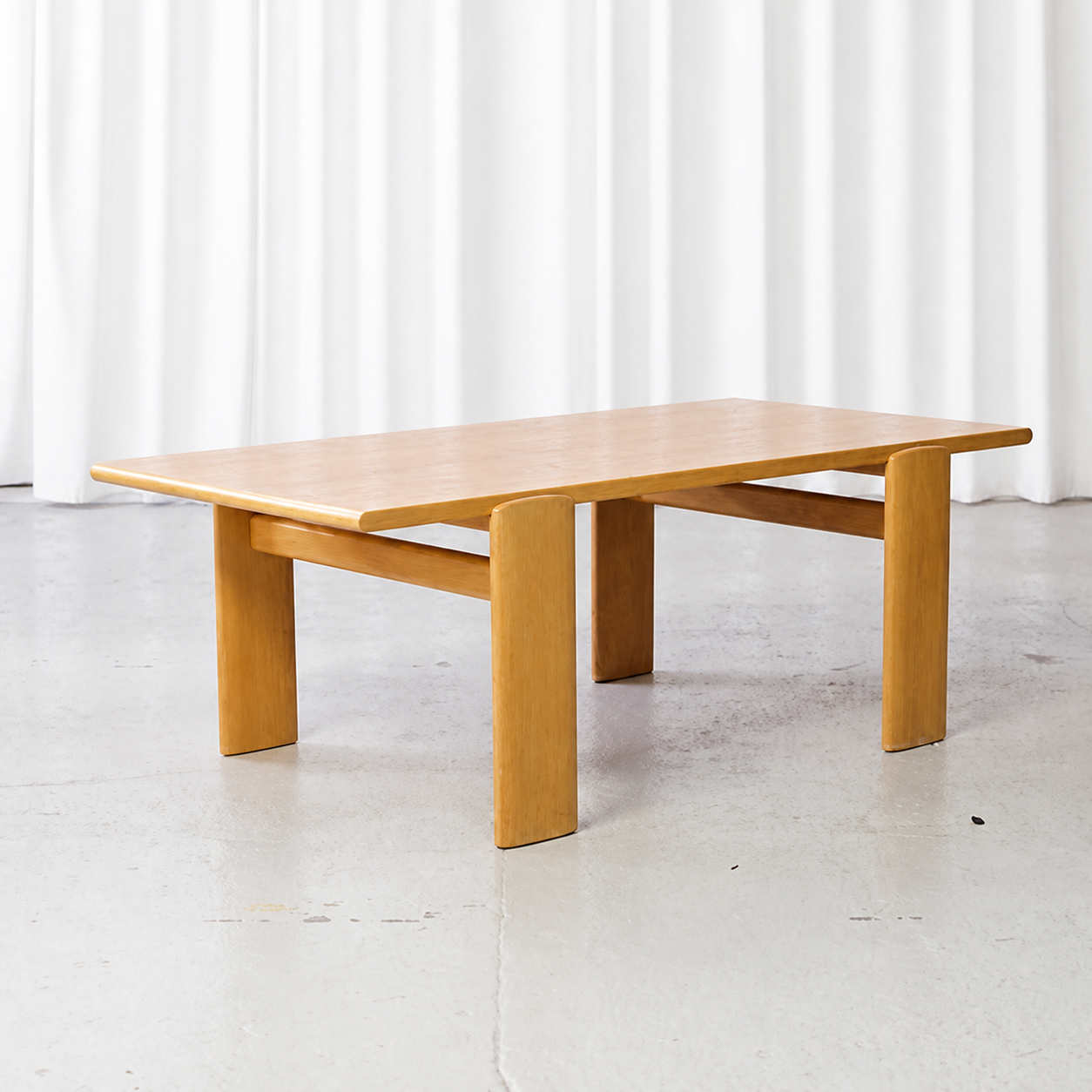 Esko Pajamies Africa pine coffee table, three-quarter view