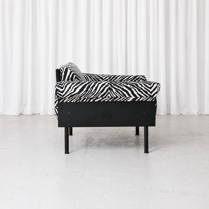 Yrjö Kukkapuro Ateljee Armchair with Zebra Upholstery, Black Frame