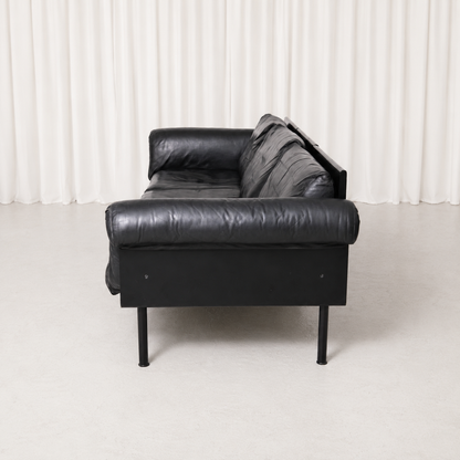 Yrjö Kukkapuro Ateljee Sofa in Black Leather