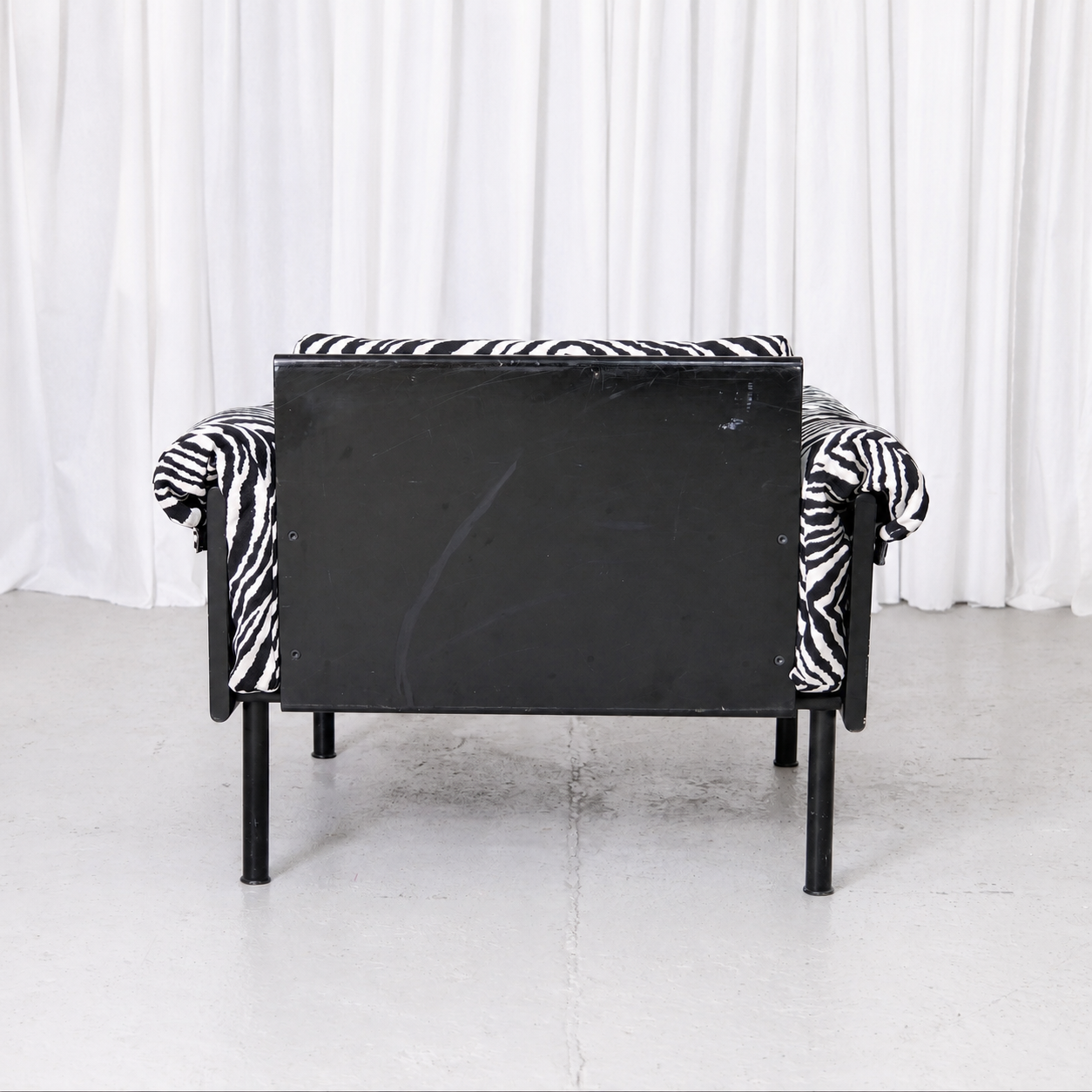 Yrjö Kukkapuro Ateljee Armchair with Zebra Upholstery, Black Frame