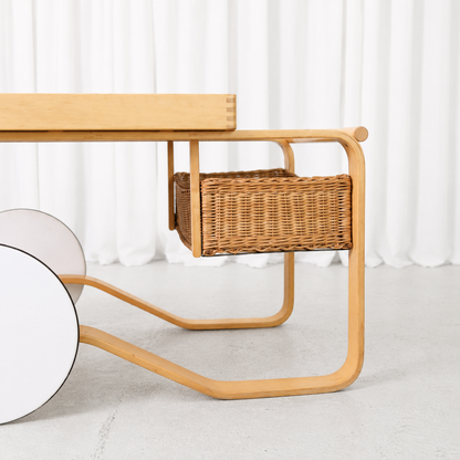 Artek 900 Tea Trolley with Black Ceramic Tiles by Alvar Aalto