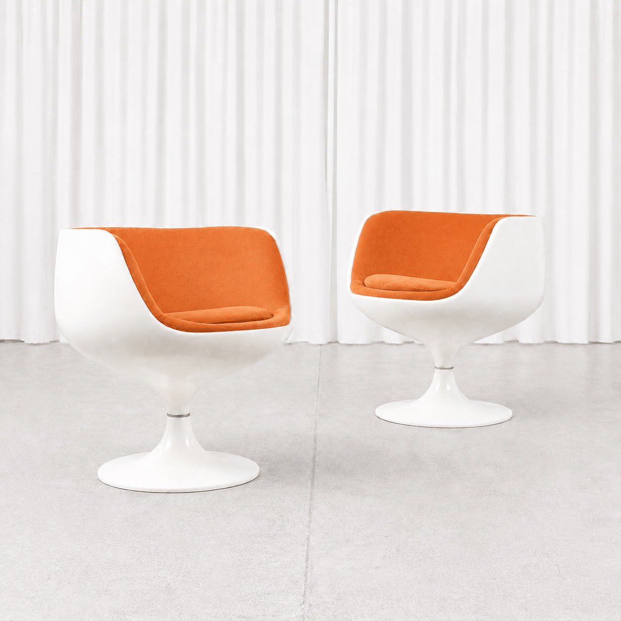 Eero Aarnio Cognac Lounge Chair for Asko with Custom Upholstery