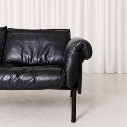 Yrjö Kukkapuro Ateljee Sofa in Black Leather