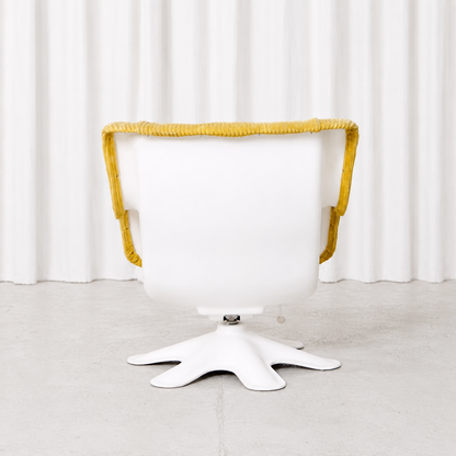 Yrjö Kukkapuro 418 Armchair in Yellow Corduroy