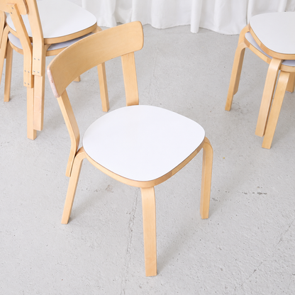 Artek Chair 69 White Laminate by Alvar Aalto