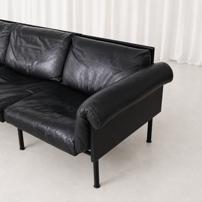 Yrjö Kukkapuro Ateljee Sofa in Black Leather
