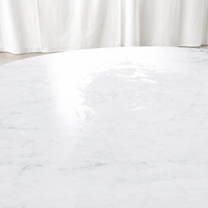 Eero Saarinen Tulip Dining Table by Knoll with White Marble Top