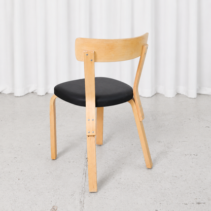 Alvar Aalto Chair 69 with Black Upholstery for Artek