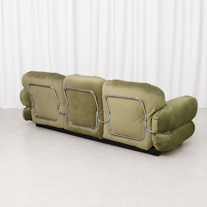 Hannibal Sofa by Isku in Olive Green, Designed by Kurt Hvitsjö