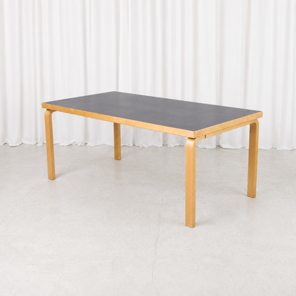 Artek Table 83 in Black Linoleum by Alvar Aalto