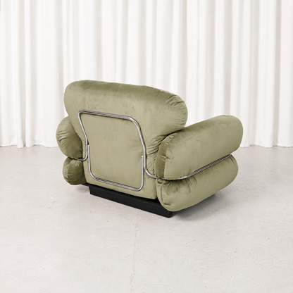Isku Hannibal Armchair in Olive Green by Kurt Hvitsjö