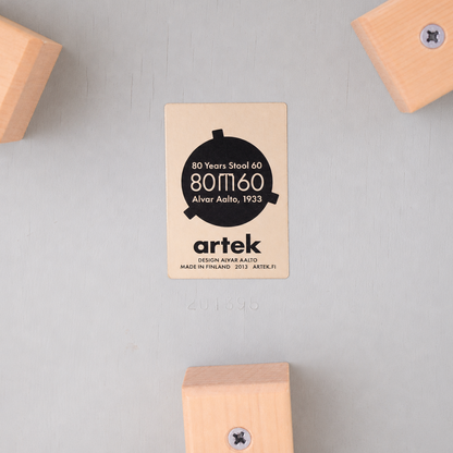 Artek Stool 60 Mint Green 80th Anniversary by Alvar Aalto, 2013