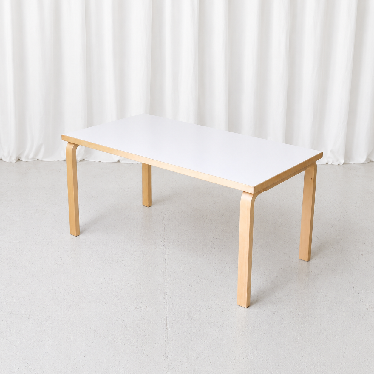 Artek Table 81A with White Laminate Top by Alvar Aalto