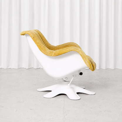 Yrjö Kukkapuro 418 Armchair in Yellow Corduroy