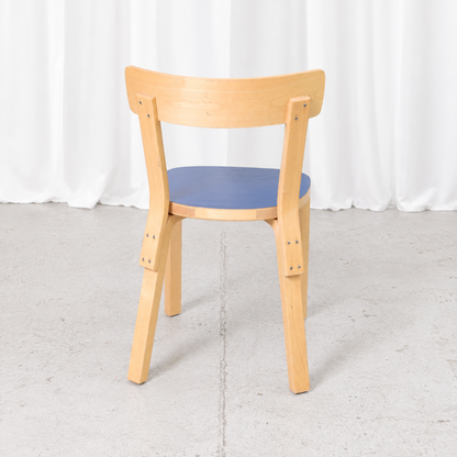 Alvar Aalto Chair 69 for Artek with Blue Laminate