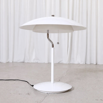 White Jonas table lamp by Jonas Hidle, side view