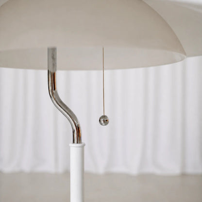 Chrome stem and pull switch detail on Jonas table lamp