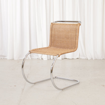 Knoll MR10 rattan chair by Ludwig Mies van der Rohe, chair view
