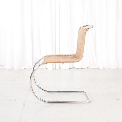 Knoll MR10 rattan chair by Ludwig Mies van der Rohe, chair view