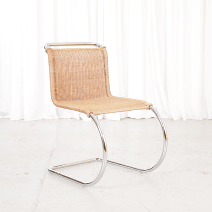 Knoll MR10 rattan chair by Ludwig Mies van der Rohe, chair view