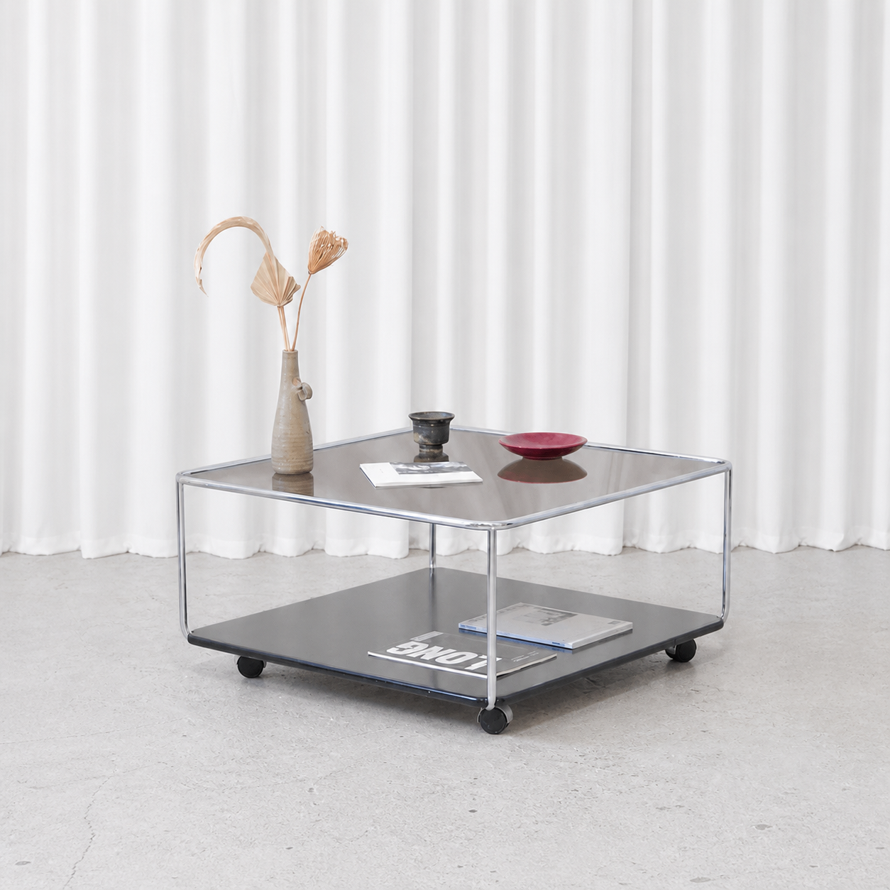 Hannibal coffee table by Kurt Hvistjö for Isku, styled view