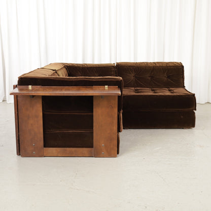 Wooden back panels and connecting edges