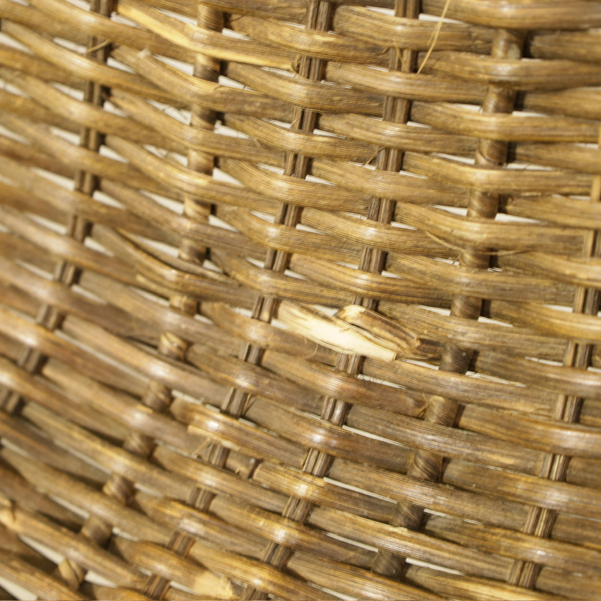 Vintage Italian Chrome and Rattan Cantilever Chair, detail of woven rattan on one chair