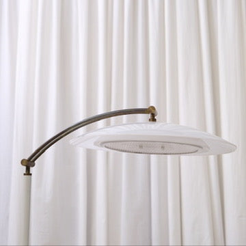 Underside detail of translucent acrylic lamp shade