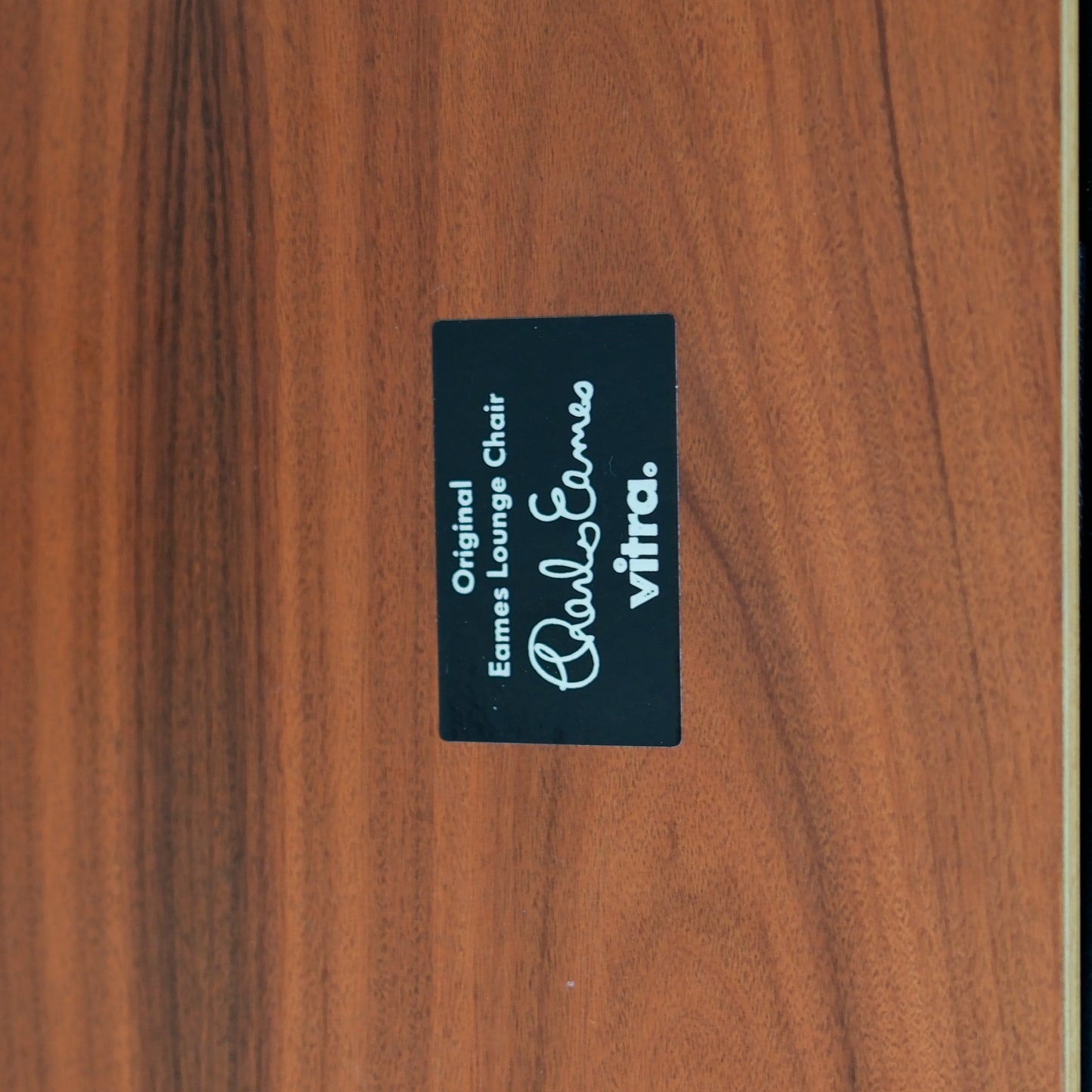 Original Vitra Eames Lounge Chair manufacturer label