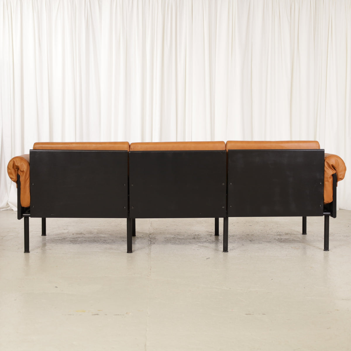 Yrjö Kukkapuro Ateljee Three-Seater Sofa with Renewed Cushions, ateljee sofa, rear view